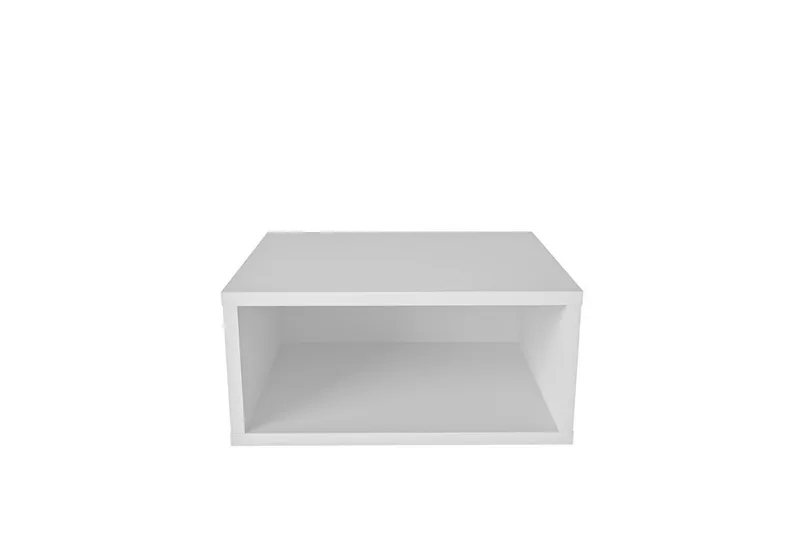Dora Vägghängt Sängbord 45 cm, Förvaring med Hylla, Vit