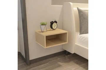 Dora Vägghängt Sängbord 45 cm med Rottingutseende, Förvaring med Hylla - Brun - Möbler - Bord & matgrupper - Avlastningsbord - Sängbord & nattduksbord