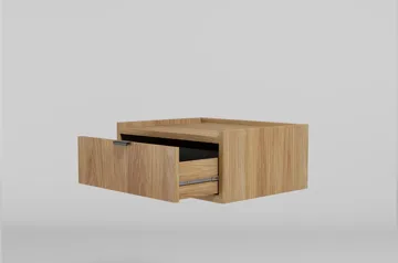 Dravo Vägghängt Sängbord 40 cm - Naturlig hickory / naturlig ekton - Möbler - Bord & matgrupper - Avlastningsbord - Sängbord & nattduksbord