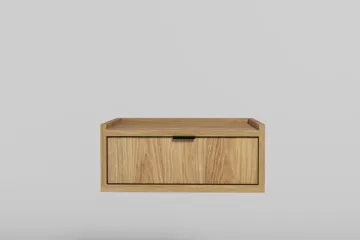 Dravo Vägghängt Sängbord 40 cm - Naturlig hickory / naturlig ekton - Möbler - Bord & matgrupper - Avlastningsbord - Sängbord & nattduksbord
