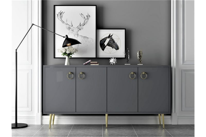 Drop Konsollbord 140x75 cm Antracit - Hanah Home - Möbler - Bord & matgrupper - Avlastningsbord - Konsolbord & sidobord