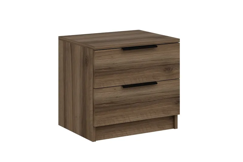 Duleep Sängbord & Nattduksbord 54 cm med Trä- och Valnötsutseende, Förvaring med Lådor - Brun - Möbler - Bord & matgrupper - Avlastningsbord - Sängbord & nattduksbord