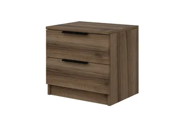 Duleep Sängbord & Nattduksbord 54 cm med Trä- och Valnötsutseende, Förvaring med Lådor - Brun - Möbler - Bord & matgrupper - Avlastningsbord - Sängbord & nattduksbord