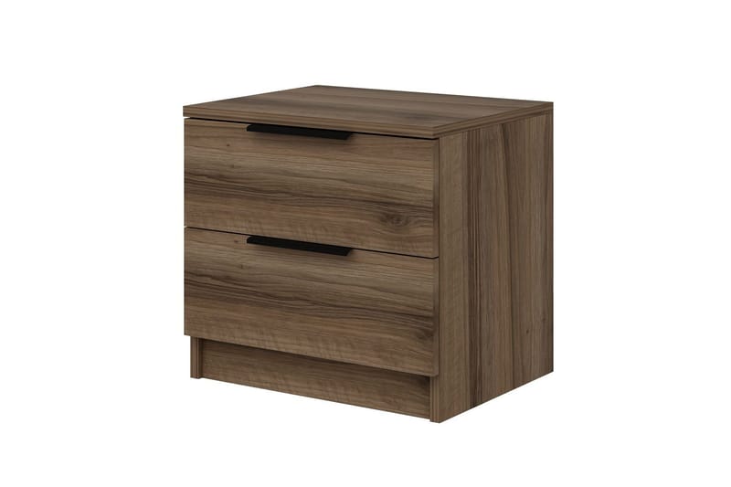 Duleep Sängbord & Nattduksbord 54 cm med Trä- och Valnötsutseende, Förvaring med Lådor - Brun - Möbler - Bord & matgrupper - Avlastningsbord - Sängbord & nattduksbord