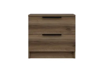 Duleep Sängbord & Nattduksbord 54 cm med Trä- och Valnötsutseende, Förvaring med Lådor - Brun - Möbler - Bord & matgrupper - Avlastningsbord - Sängbord & nattduksbord