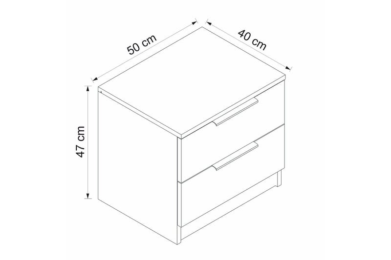 Duleep Sängbord & Nattduksbord 54 cm med Trä- och Valnötsutseende, Förvaring med Lådor - Brun - Möbler - Bord & matgrupper - Avlastningsbord - Sängbord & nattduksbord