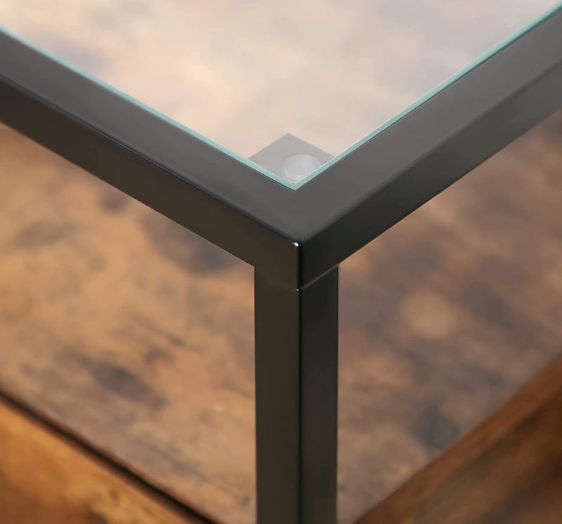 Eddie sidobord 43 x 43 cm - Brun/svart - Brun/svart - Möbler - Bord & matgrupper - Avlastningsbord - Lampbord