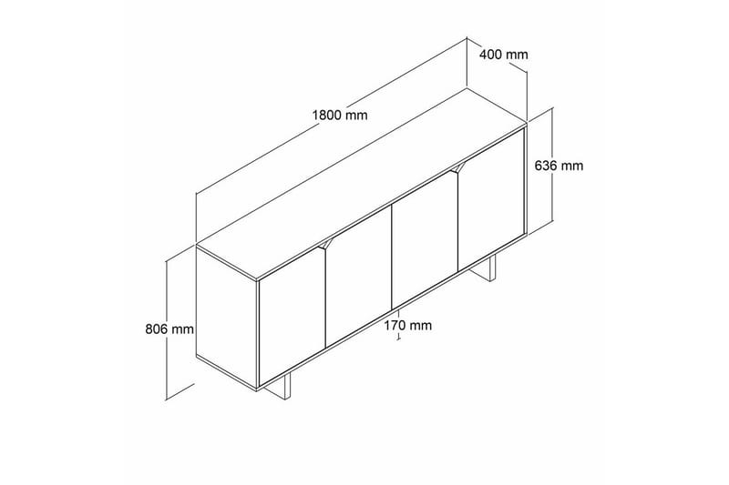 Edrion Konsollbord 180 cm - Natur - Möbler - Bord & matgrupper - Avlastningsbord - Hallbord