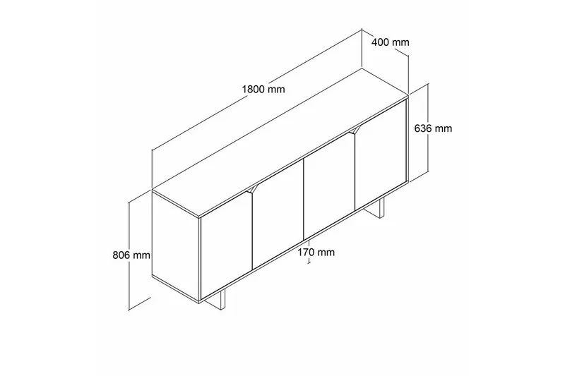 Edrion Konsollbord 180 cm - Natur - Möbler - Bord & matgrupper - Avlastningsbord - Hallbord