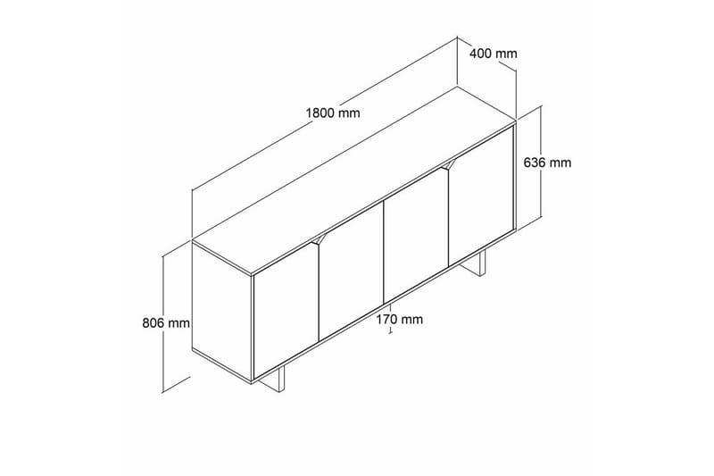 Edrion Konsollbord 180 cm - Vit - Möbler - Bord & matgrupper - Avlastningsbord - Hallbord