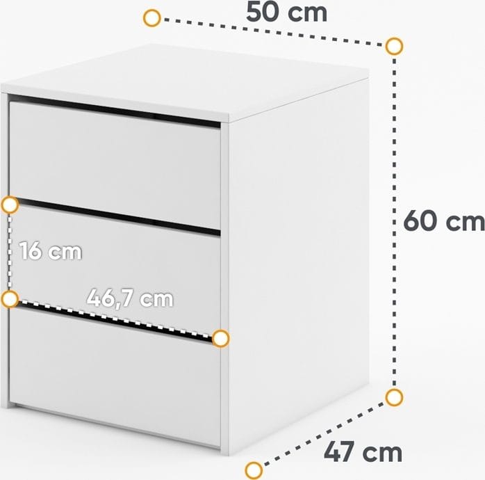 Einar byrå 13 - Vit - Vit - Möbler - Bord & matgrupper - Avlastningsbord - Sängbord & nattduksbord
