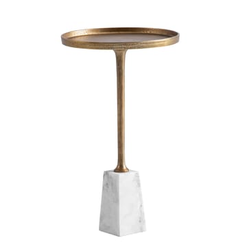 Eliilo Sidobord 34 cm - antikguld och vit marmor - Möbler - Bord & matgrupper - Avlastningsbord - Konsolbord & sidobord