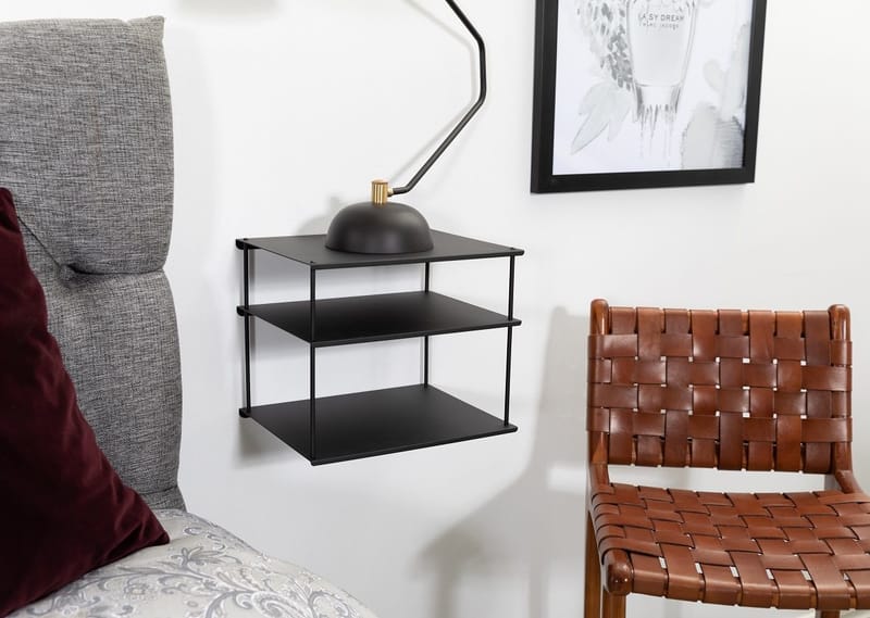 Elliot vägghängt sängbord - Svart - Matt svart - Möbler - Bord & matgrupper - Avlastningsbord - Sängbord & nattduksbord