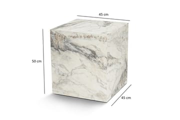 Elnor Sidobord 45 cm - Vit marmor - Möbler - Bord & matgrupper - Avlastningsbord - Lampbord