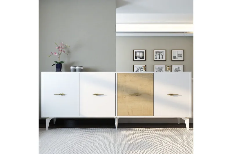 Elori Konsollbord 180 cm - Vit/Ek - Möbler - Bord & matgrupper - Avlastningsbord - Hallbord