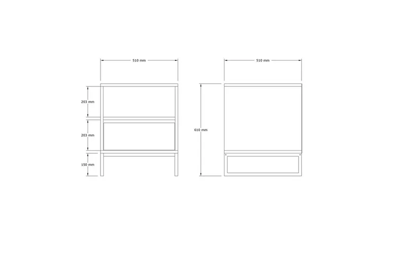 Elvarn Sängbord 51 cm - Vit - Möbler - Bord & matgrupper - Avlastningsbord - Sängbord & nattduksbord