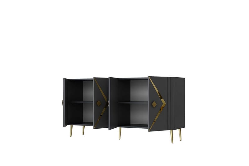 Elvon Konsollbord 150 cm - Antracit/Guld - Möbler - Bord & matgrupper - Avlastningsbord - Hallbord