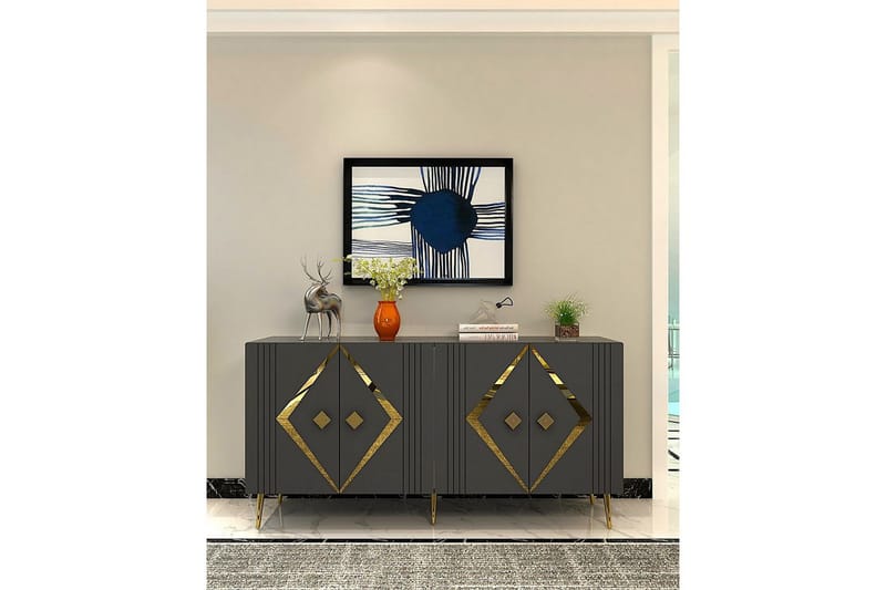 Elvon Konsollbord 150 cm - Antracit/Guld - Möbler - Bord & matgrupper - Avlastningsbord - Hallbord