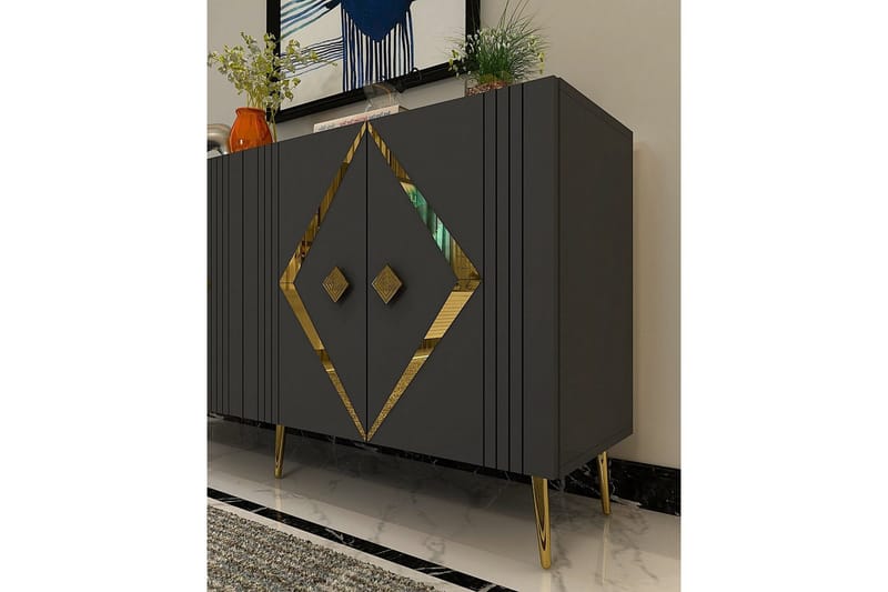 Elvon Konsollbord 150 cm - Antracit/Guld - Möbler - Bord & matgrupper - Avlastningsbord - Hallbord