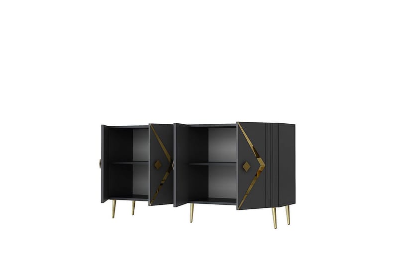 Elvon Konsollbord 150 cm - Antracit/Guld - Möbler - Bord & matgrupper - Avlastningsbord - Hallbord