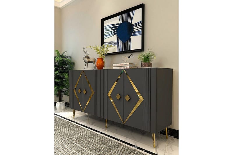 Elvon Konsollbord 150 cm - Antracit/Guld - Möbler - Bord & matgrupper - Avlastningsbord - Hallbord