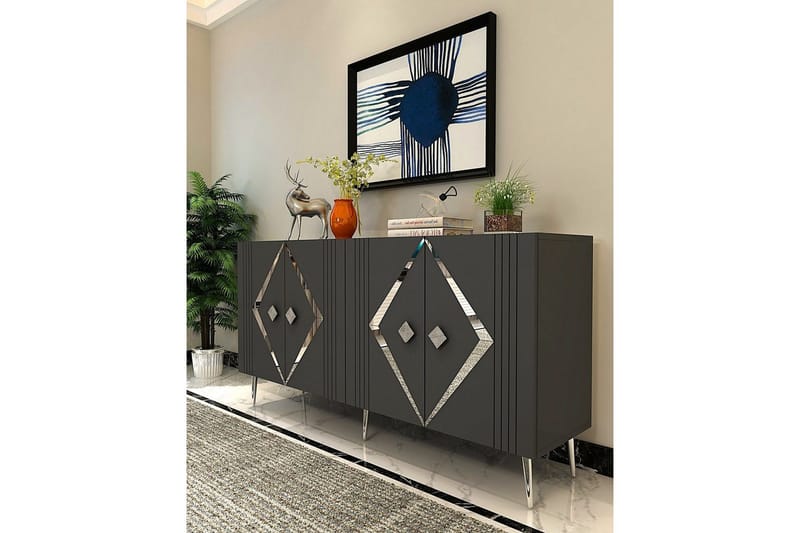 Elvon Konsollbord 150 cm - Antracit/Silver - Möbler - Bord & matgrupper - Avlastningsbord - Hallbord