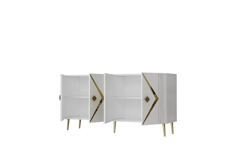 Elvon Konsollbord 150 cm - Vit/Guld - Möbler - Bord & matgrupper - Avlastningsbord - Hallbord