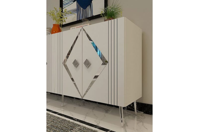 Elvon Konsollbord 150 cm - Vit/Silver - Möbler - Bord & matgrupper - Avlastningsbord - Hallbord