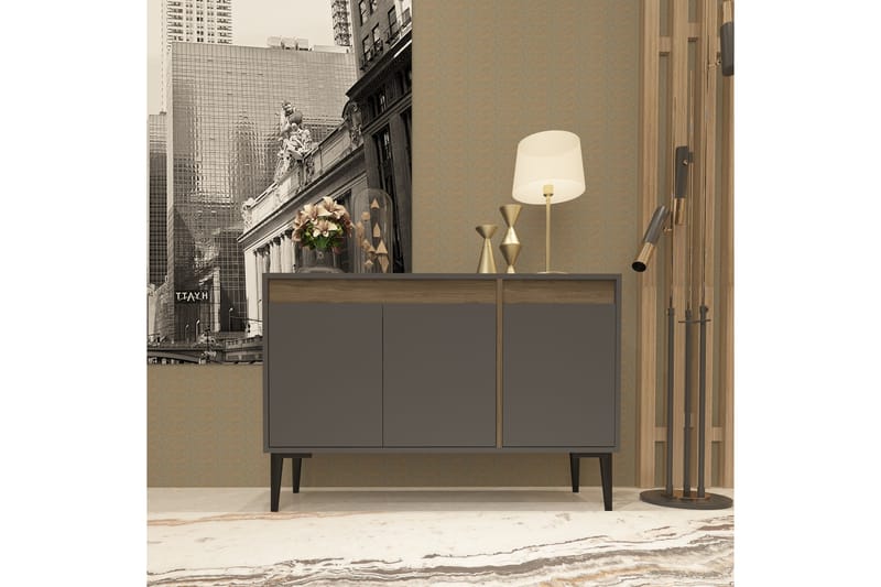 Emlak Konsollbord 120x75 cm Antracit/Brun - Hanah Home - Möbler - Bord & matgrupper - Avlastningsbord - Konsolbord & sidobord