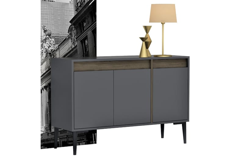 Emlak Konsollbord 120x75 cm Antracit/Brun - Hanah Home - Möbler - Bord & matgrupper - Avlastningsbord - Konsolbord & sidobord