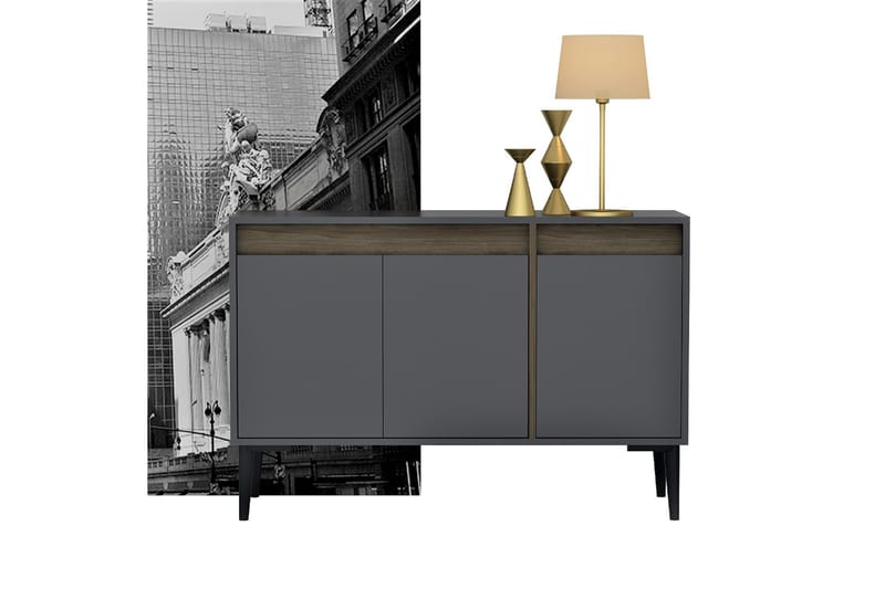 Emlak Konsollbord 120x75 cm Antracit/Brun - Hanah Home - Möbler - Bord & matgrupper - Avlastningsbord - Konsolbord & sidobord