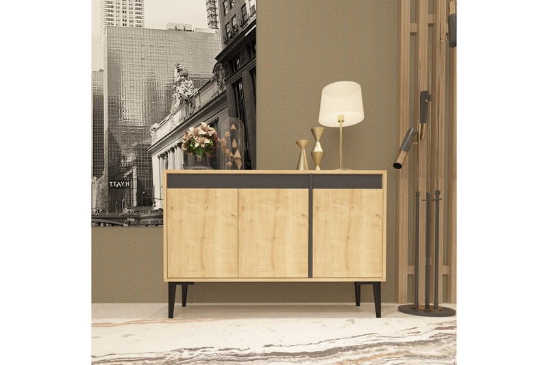 Emlak Konsollbord 120x75 cm Svart/Brun - Hanah Home - Möbler - Bord & matgrupper - Avlastningsbord - Hallbord