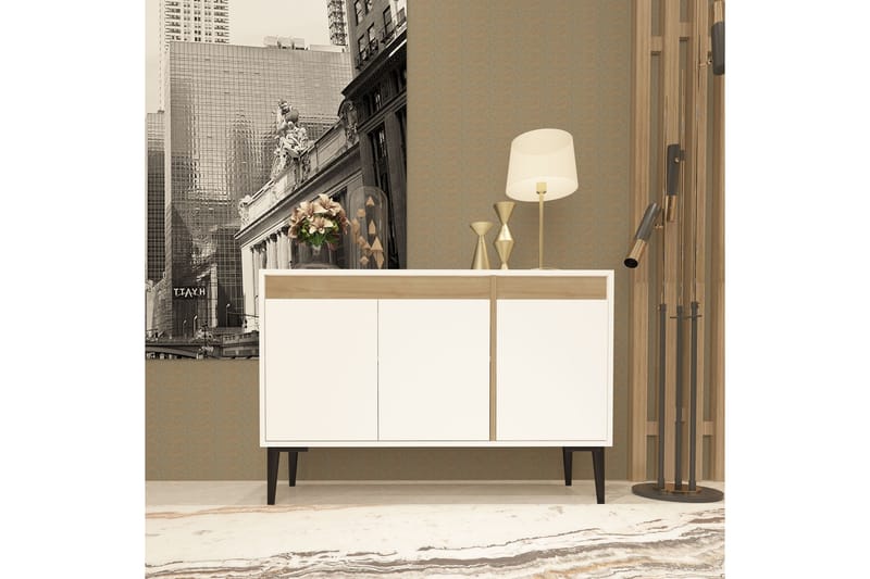 Emlak Konsollbord 120x75 cm Vit/Brun - Hanah Home - Möbler - Bord & matgrupper - Avlastningsbord - Hallbord