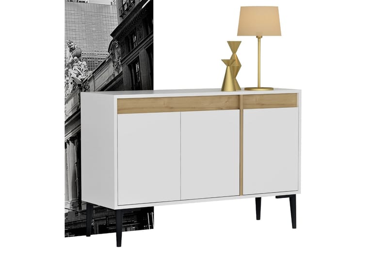 Emlak Konsollbord 120x75 cm Vit/Brun - Hanah Home - Möbler - Bord & matgrupper - Avlastningsbord - Hallbord