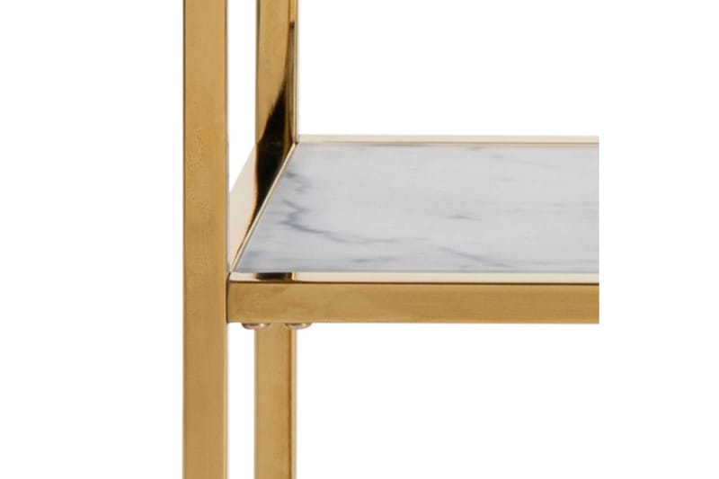 Epiffer Konsollbord 80 cm - Glas/Vit/Guld - Hallbord - Konsolbord & sidobord