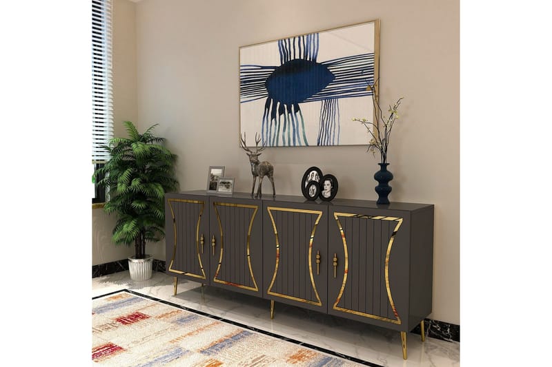 Falra Konsollbord 150 cm - Antracit/Guld - Möbler - Bord & matgrupper - Avlastningsbord - Hallbord