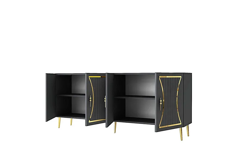 Falra Konsollbord 150 cm - Antracit/Guld - Möbler - Bord & matgrupper - Avlastningsbord - Hallbord