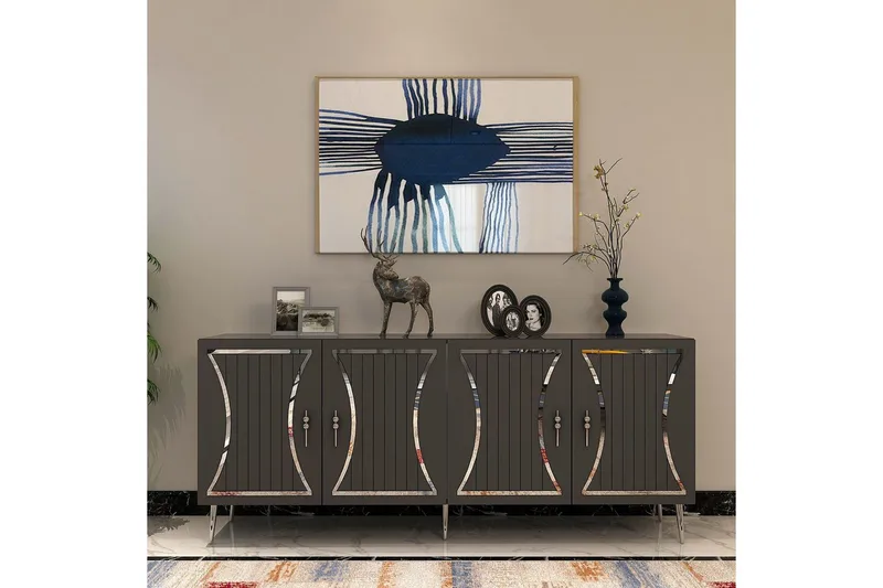 Falra Konsollbord 150 cm - Antracit/Silver - Möbler - Bord & matgrupper - Avlastningsbord - Hallbord