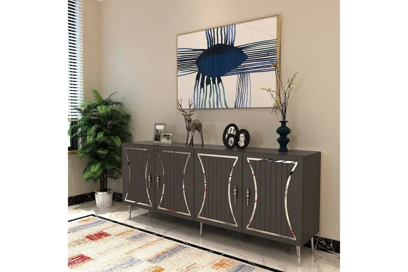 Falra Konsollbord 150 cm - Antracit/Silver - Möbler - Bord & matgrupper - Avlastningsbord - Hallbord