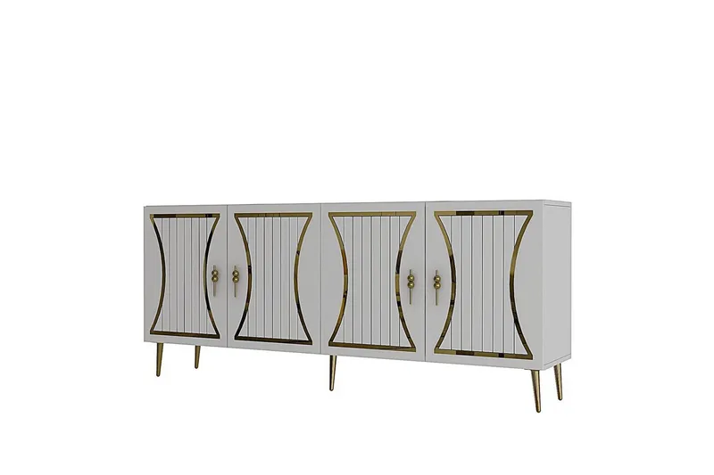 Falra Konsollbord 150 cm - Vit/Guld - Möbler - Bord & matgrupper - Avlastningsbord - Hallbord