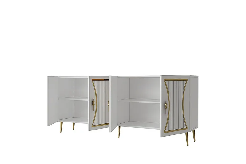 Falra Konsollbord 150 cm - Vit/Guld - Möbler - Bord & matgrupper - Avlastningsbord - Hallbord