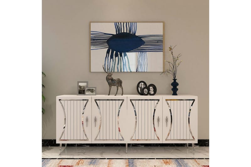 Falra Konsollbord 150 cm - Vit/Silver - Möbler - Bord & matgrupper - Avlastningsbord - Hallbord