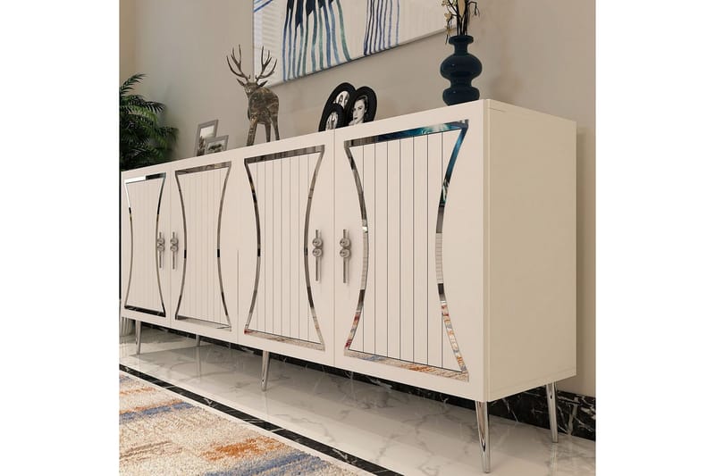 Falra Konsollbord 150 cm - Vit/Silver - Möbler - Bord & matgrupper - Avlastningsbord - Hallbord