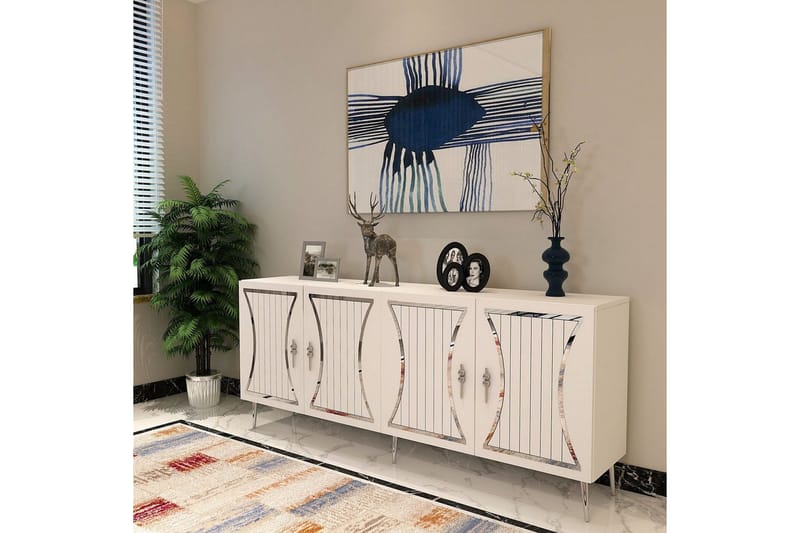 Falra Konsollbord 150 cm - Vit/Silver - Möbler - Bord & matgrupper - Avlastningsbord - Hallbord