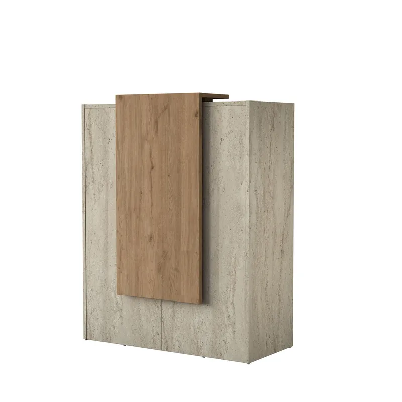 Fenvik Receptionbord 90x110x40 cm - Travertin och valnöt - Möbler - Bord & matgrupper - Avlastningsbord - Hallbord