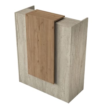 Fenvik Receptionbord 90x110x40 cm - Travertin och valnöt - Möbler - Bord & matgrupper - Avlastningsbord - Hallbord