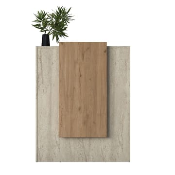 Fenvik Receptionbord 90x110x40 cm - Travertin och valnöt - Möbler - Bord & matgrupper - Avlastningsbord - Hallbord