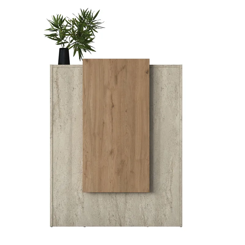 Fenvik Receptionbord 90x110x40 cm - Travertin och valnöt - Möbler - Bord & matgrupper - Avlastningsbord - Hallbord