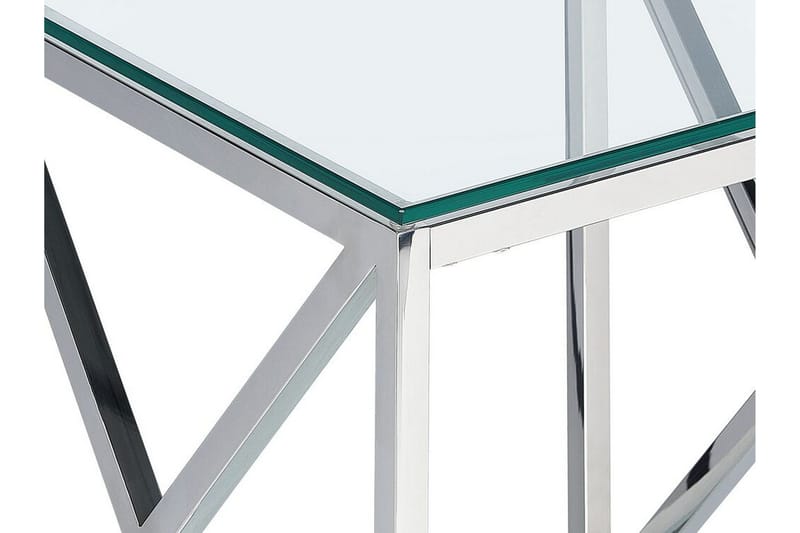 Fidelina Sidobord 45 cm - Silver/Transparent - Möbler - Bord & matgrupper - Avlastningsbord - Lampbord
