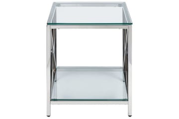 Fidelina Sidobord 45 cm - Silver/Transparent - Möbler - Bord & matgrupper - Avlastningsbord - Lampbord